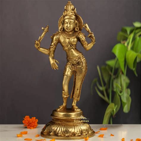 Buy Sudarshan Arts 12" Brass ARDHNARESHWAR Standing, Standing Lord ...