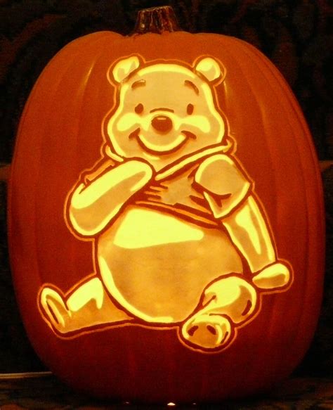 Pooh Bear Pumpkin Carving Templates