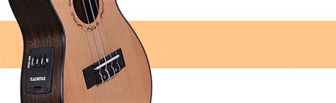 Kadence Ukulele Solid Spruce Top, Rosewood Back With Equalizer (Concert ...