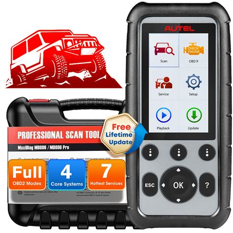 Autel MaxiDiag MD806 OBD2 Scanner, ABS SRS Engine Transmission 4 ...