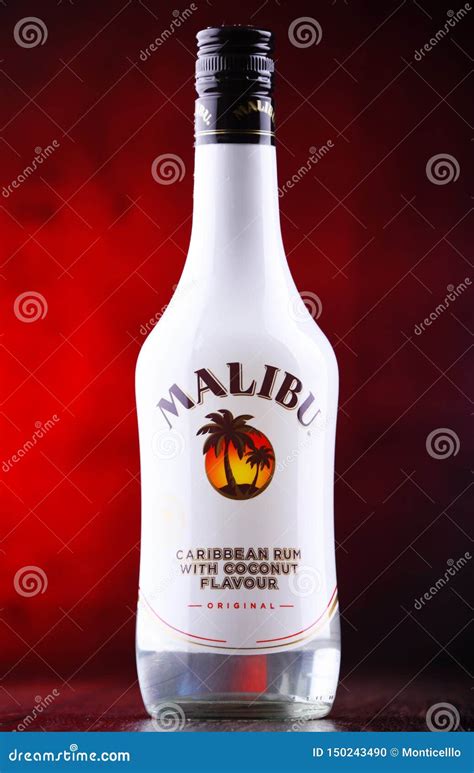 Bottle of Malibu Caribbean Rum with Coconut Flavour Editorial Image ...