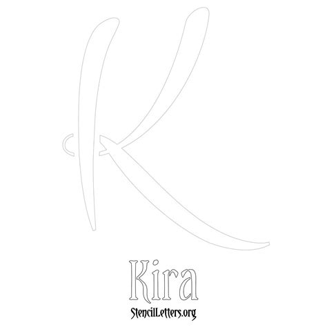Kira Free Printable Name Stencils with 6 Unique Typography Styles and ...