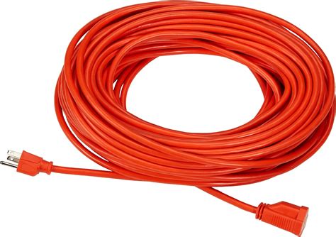 Amazon Basics 100 foot 3-Prong Vinyl Indoor/Outdoor Extension Cord - 10 ...