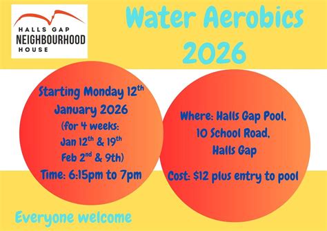 Water Aerobics, Halls Gap Pool, 12 January 2026 | AllEvents
