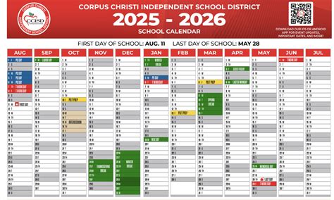 CCISD 2025-2026 Calendar - The Texan Times