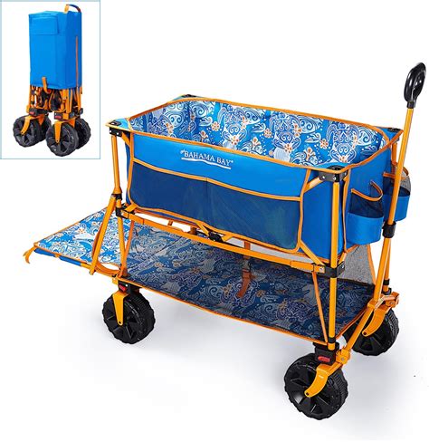 Amazon.com: Collapsible Double Decker Wagon,Heavy Duty Foldable Wagon ...