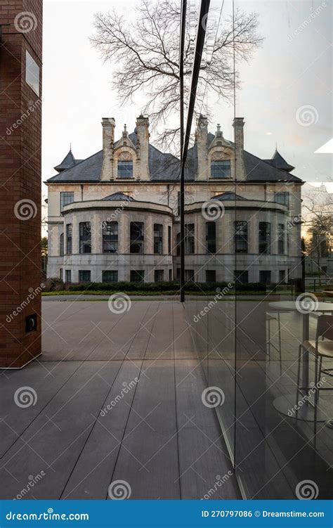 Denny Hall Reflection in Glass of Paccar Hall at University of ...