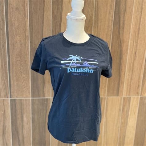【Patagonia】ハワイ限定 希少 Pataloha Honolulu パタゴニア パタロハ レディース TシャツS 紺 ネイビー 半袖 ...