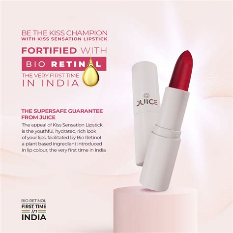 Juice Kiss Sensation Lipstick with Goodness of Bio Retinol, UV ...