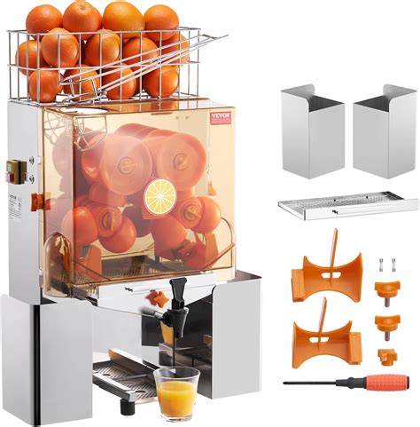 Amazon.com: VEVOR Commercial Orange Juicer Machine, 120W Automatic ...