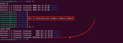 How to Create Tar File of a Folder in Linux 的图像结果