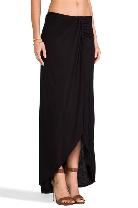 Free People Slubby Column Skirt in Black | REVOLVE