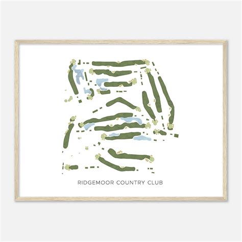 Ridgemoor Country Club, Illinois - Modern Watercolor Map | Golfer Gift ...