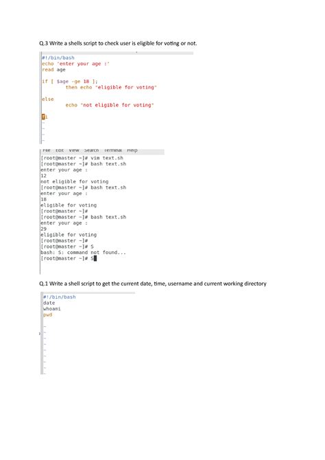 Assignment 3 docs - kjhgtfd - Q Write a shells script to check user is ...