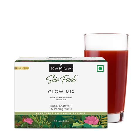 Kapiva Skin Foods Glow Mix | Ayurvedic Skin Supplement, Collagen Powder ...
