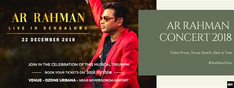 AR Rahman concert Bengaluru 2018: Ticket prices, booking, date, time ...