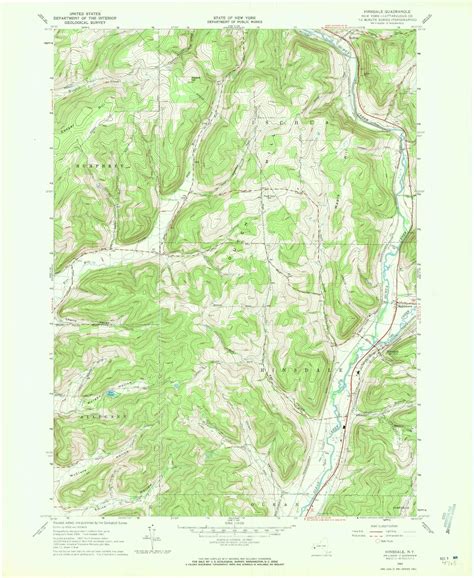 Classic USGS Hinsdale New York 7.5'x7.5' Topo Map – MyTopo Map Store