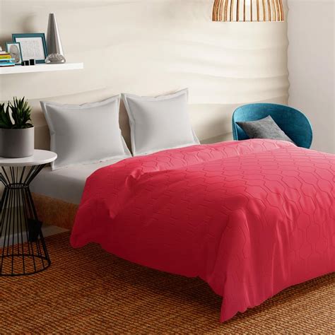 Buy PORTICO Shades Cotton Self Design 3Pcs Double Bed Cover Set from ...