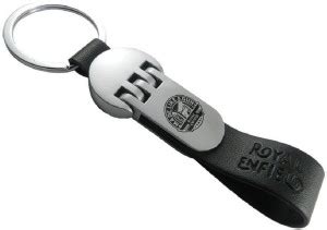 Iktu Premium Black Leather Keychain for Royal Enfield Bike Bullet ...