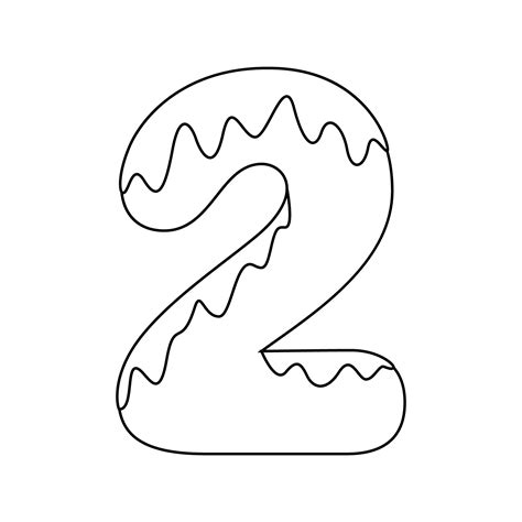 The Number 2 In Bubble Letters