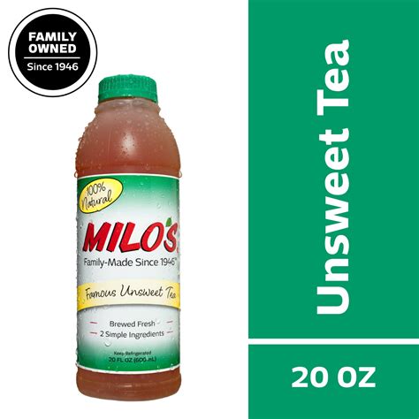 Milo’s Famous Unsweet Tea, 100% Natural, 20 Fl. Oz. Bottle - Walmart.com