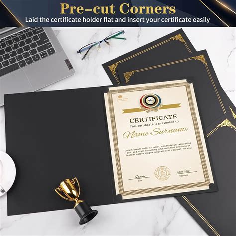 COIDEA 10 Packs Certificate Holders, Black Certificate India | Ubuy