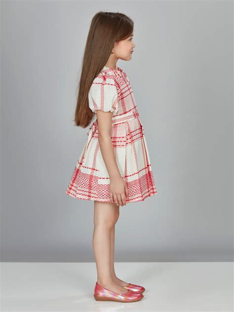 Girls Checkered Dress with Belt 18891 | Peppermint