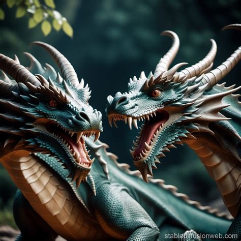 Two-Headed Dragon | Stable Diffusion Online