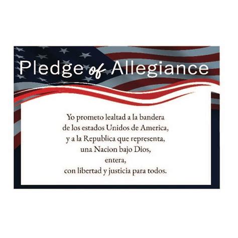Pledge of Allegiance in Spanish, Printable, Español, Patriotic Wall Art ...