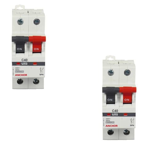 Anchor by Panasonic UNO 40 Amp Solid Pole Neutral Type C Curve MCB ...