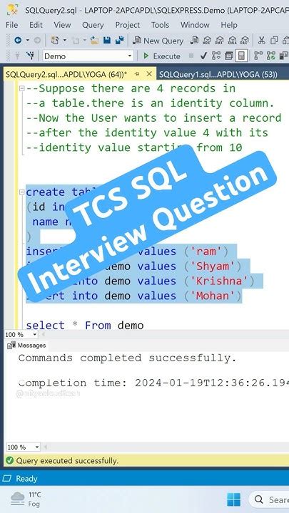 TCS SQL Interview Questions 的图像结果