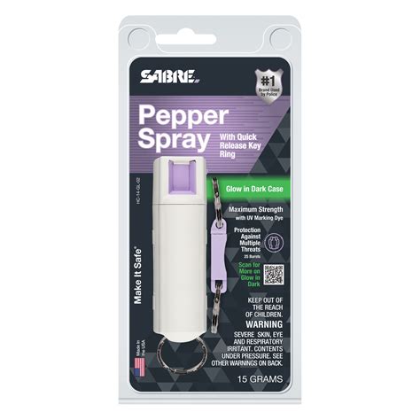 Sabre RED – Glow in the Dark Pepper Spray with Quick Key Release – 15g ...