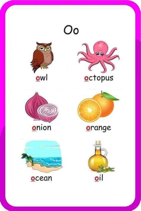 Words From O | O Words For kids | Kids Vocabulary Words | Words That ...