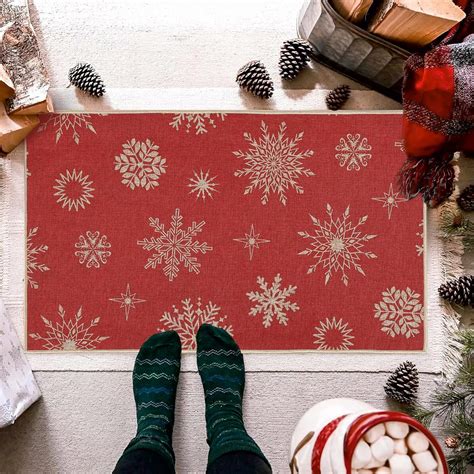 LuxFocus Christmas Doormats Snowflake Floor Mats Doormats 40x80cm Anti ...