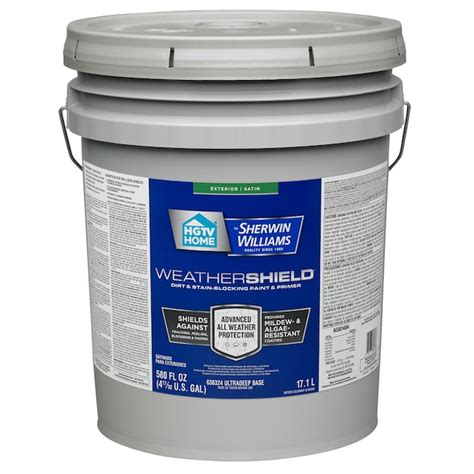 HGTV HOME by Sherwin-Williams Weathershield Satin Ultra Deep Tintable ...