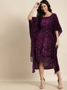 Shae by SASSAFRAS Women Kaftan Purple Dress - Buy Shae by SASSAFRAS ...