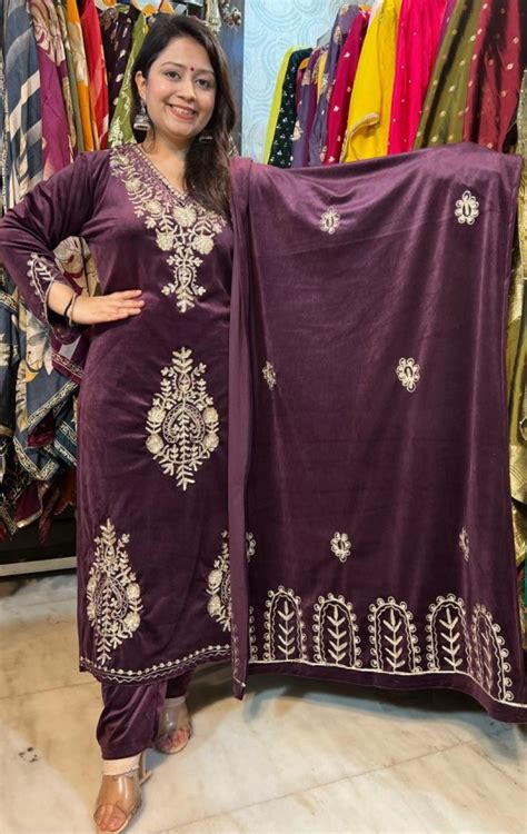 Readymade Velvet kotrai Purple