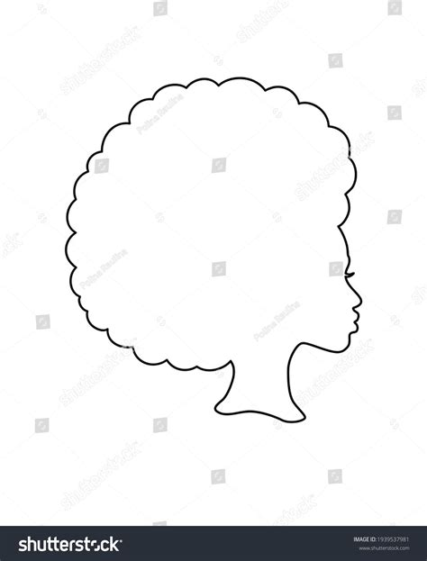 Black Afro African American Girl Woman: стоковая векторная графика (без лицензионных платежей ...