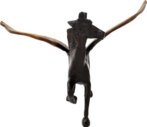 Buy Flying Angel Horse - Black Brass Showpiece Online at Best Price