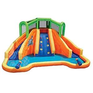Buy Banzai Twin Falls Lagoon Inflatable Water Slide with Climbing Wall ...