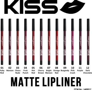 L'YON BEAUTY Kiss Matte Lipliners (Pack of 12) - Price in India, Buy L ...