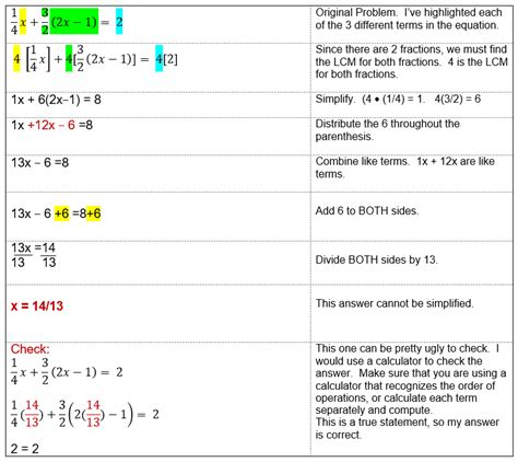 Image result for Simplifying Equations Containing Fractions