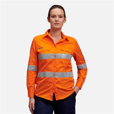 Women’s Workcool 2 Hi-Vis Reflective Work Shirt – SafeTradie