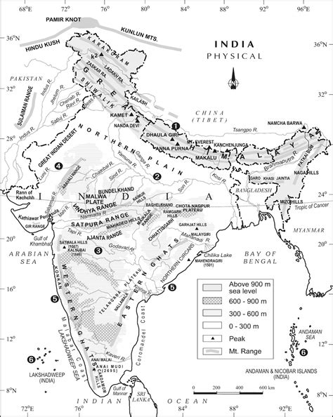 UPSC general studies and current affairs 2015: Physical Features Map of ...