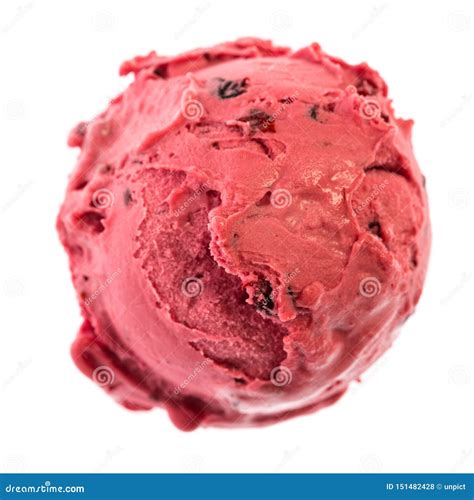 Red Ice Cream Scoop from Top View Stock Photo - Image of brown, scoop ...