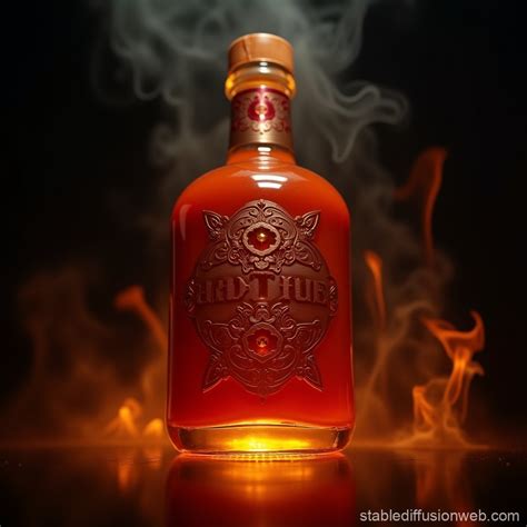 Luxurious Hot Sauce Bottle Close-up | Stable Diffusion Online