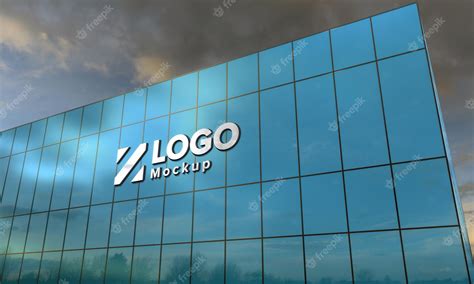 Logo mockup 3d sign black building 3d rendered | Premium PSD