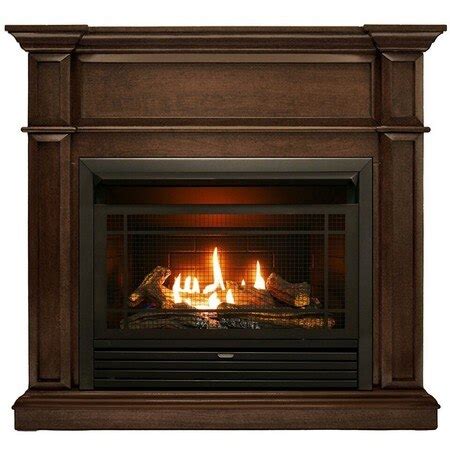 Duluth Forge Dual Fuel Ventless Gas Fireplace With Mantel - 26,000 Btu ...