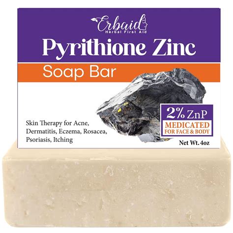 Amazon.com: Pyrithione Zinc Soap Bar for Face & Body, 4oz | 2% ZnP Bar ...