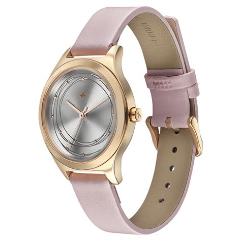 Buy Online Fastrack Style Up Silver Dial Leather Strap Watch for Girls ...